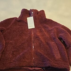 Lululemon Athletica Maroon Sherpa Puffer Jacket